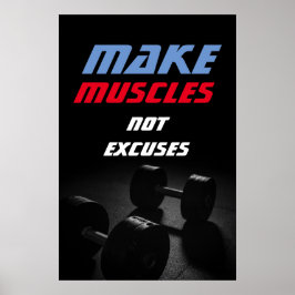 Göra muskler, boskapsbyggande Fitness Motivational Poster