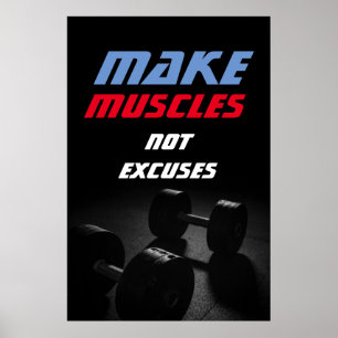 Göra muskler, boskapsbyggande Fitness Motivational Poster