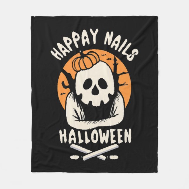 Göra naglar Bootiful Halloween  Fleecefilt (Framsidan)