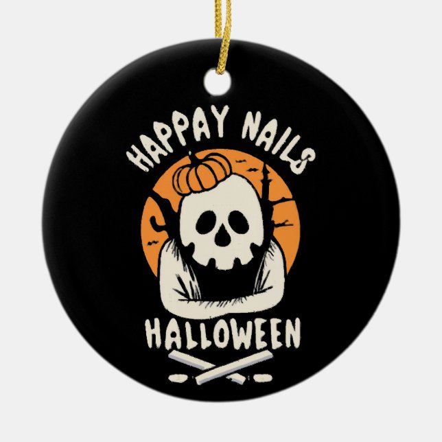 Göra naglar Bootiful Halloween  Julgransprydnad Keramik (Framsidan)