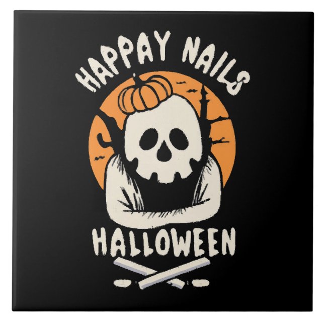 Göra naglar Bootiful Halloween  Kakelplatta (Framsidan)