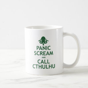 Göra panikslagen skriet och appellen Cthulhu Kaffemugg