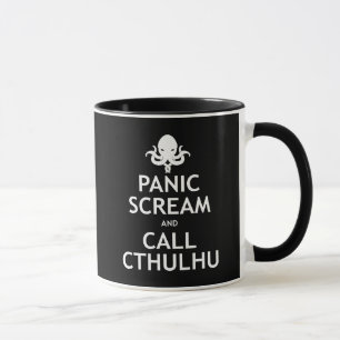 Göra panikslagen skriet och appellen Cthulhu Mugg