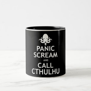 Göra panikslagen skriet och appellen Cthulhu Två-Tonad Mugg