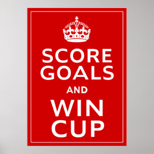 Göra poäng mål och segra kopp~ England Footie Poster
