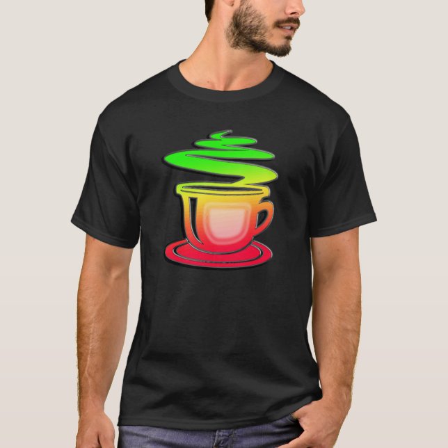 Göra slät varmt kaffe tee shirt (Framsida)