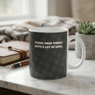 Göra Svåra Saker Med Mycket Kärlek Design Kaffemugg