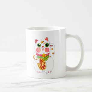 Göra tecken åt katten Maneki Neko Kaffemugg