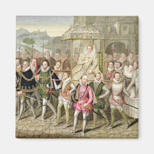 Göra till drottning Elizabeth mig i procession me Magnet
