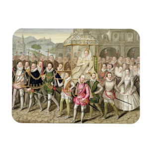 Göra till drottning Elizabeth mig i procession me Magnet