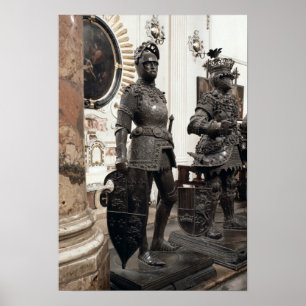 Göra till kung Arthur, staty från graven av Poster