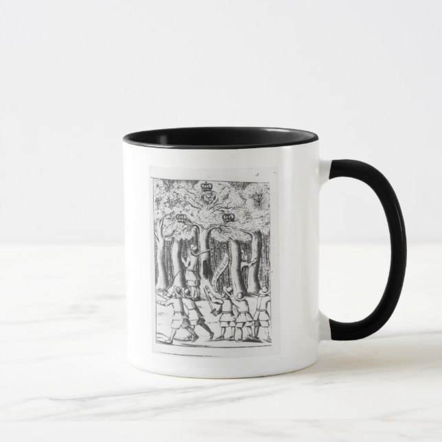 Göra till kung Charles II som gömmer i ett oakträd Mugg (Höger)