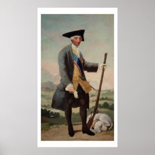 Göra till kung Charles III (1716-88) som en Poster
