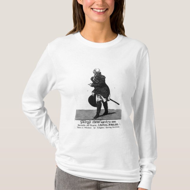 Göra till kung George III som åldras 72, 1810 T-shirt (Framsida)