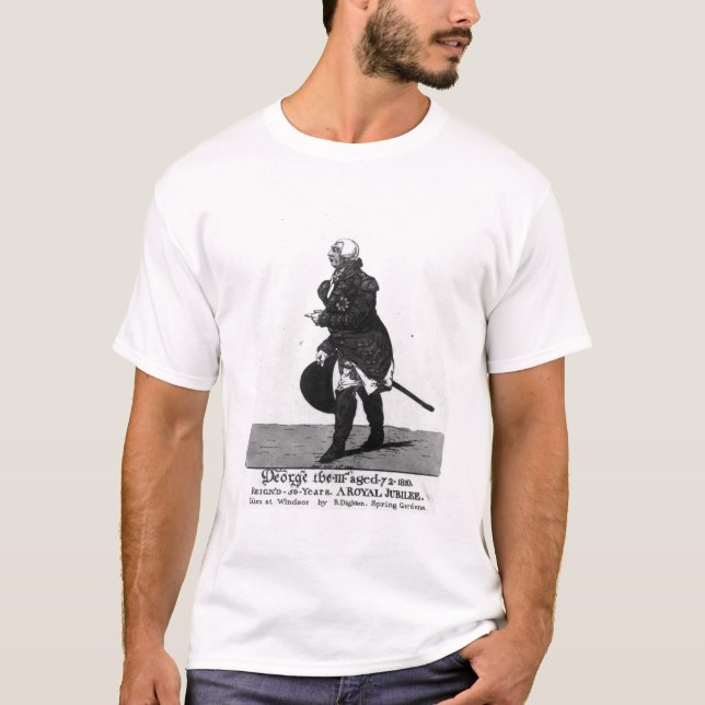 Göra till kung George III som åldras 72, 1810 Tee (Framsida)