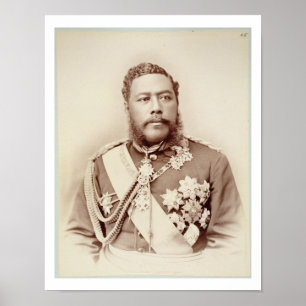 Göra till kung Kalakaua (1836-91), sen c19th Poster