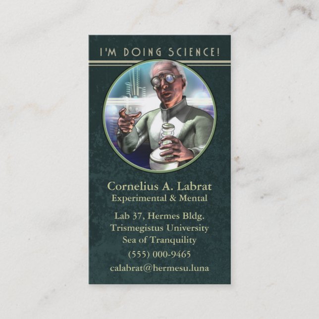 Göra vetenskapsvisitkorten visitkort (Framsida)