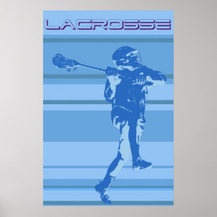 Görad randig affisch för vintage lacrosse