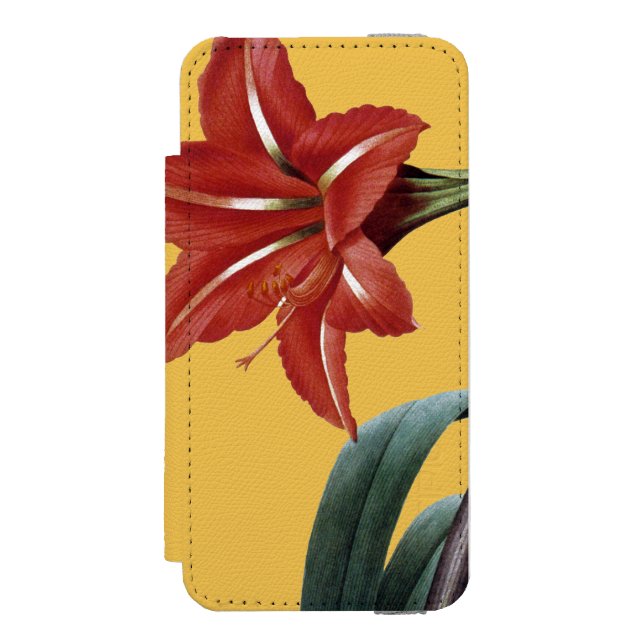 Görad randig Amaryllis Incipio iPhone Wallet Skal (Folio Framsidan)