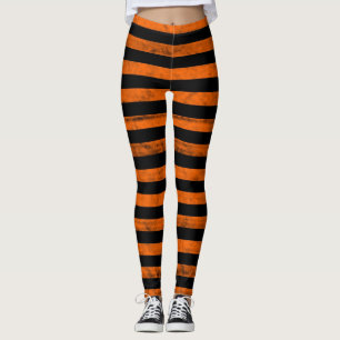 Görad randig Halloween häxa Leggings