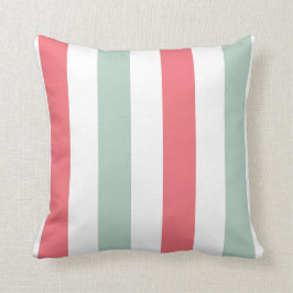 Görade randig korall, kricka och vit kudde