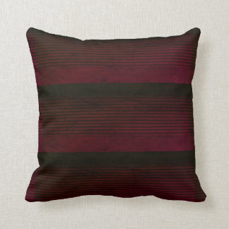 Görade randig svart Burgundy Kudde