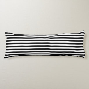 Görade randig svart & vit kroppskudde