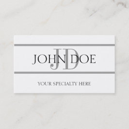 Görar randig medicinskt silver för läkaredoktorMD Visitkort