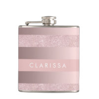 Görar randig rosa guld- glitter för elegant &
