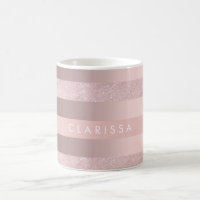 Görar randig rosa guld- glitter för elegant &