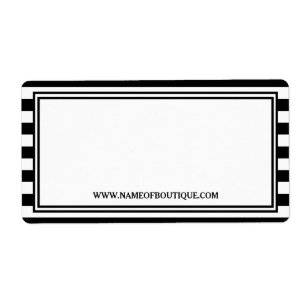 Görar randig svart vit för trendiget fraktsedel