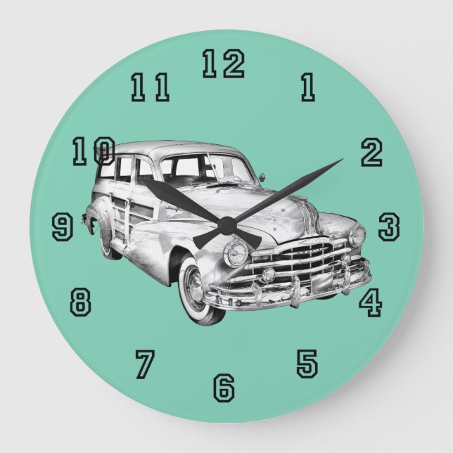 Görar strimmig Pontiac silver 1948 den träig Stor Klocka (Framsida)