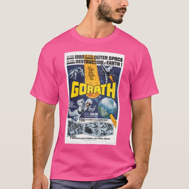 Gorath Vintage Movie Poster T Shirt (Framsida)