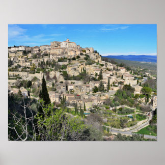 Gordes stad i Provence Frankrike Europe Poster