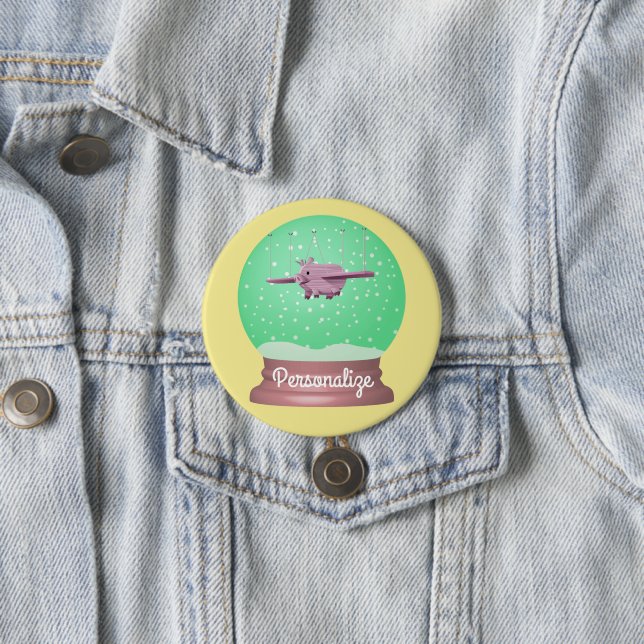 Gordknapp för flygande gris snö knapp (In Situ)