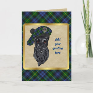 Gordon Badge & Tartan Personlig Card Kort