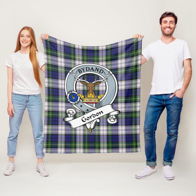 Gordon Dress Modern Klan Badge Tartan Play Fleecefilt (På plats)