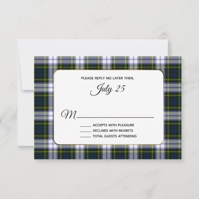Gordon Dress Tartan Play Bröllop OSA Card (Framsida)