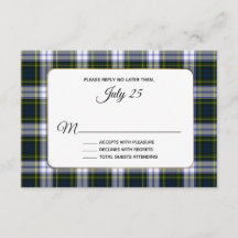 Gordon Dress Tartan Play Bröllop OSA Card