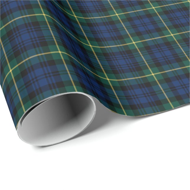 Gordon Klan Tartan Presentpapper (Rullad Hörn)