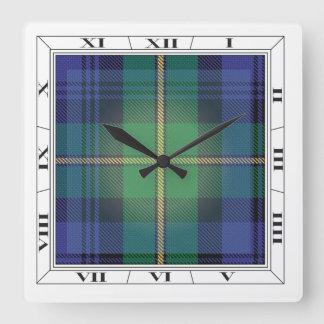 Gordon Klan Tartan Wall Clock Fyrkantig Klocka
