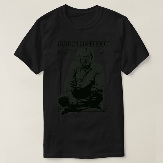 Gordon Lightfoot Retro Stil Fläkt Design 2 T Shirt (Design framsida)