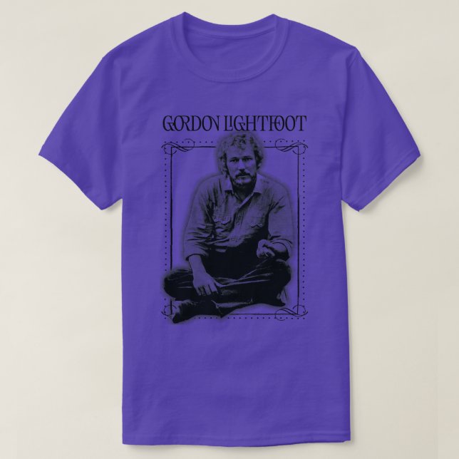 Gordon Lightfoot Retro Stil Fläkt Design 2 T Shirt (Design framsida)