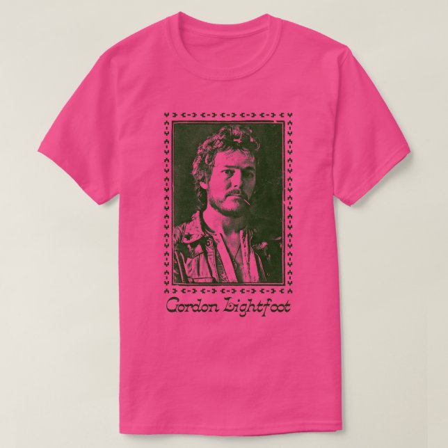 Gordon Lightfoot Retro Stil Land Fläkt Design T Shirt (Design framsida)
