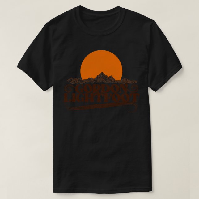 Gordon Lightfoot Stigning Sol T Shirt (Design framsida)