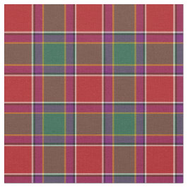 Gordon of Abergeldie Tartan Red and Grönt Play Tyg
