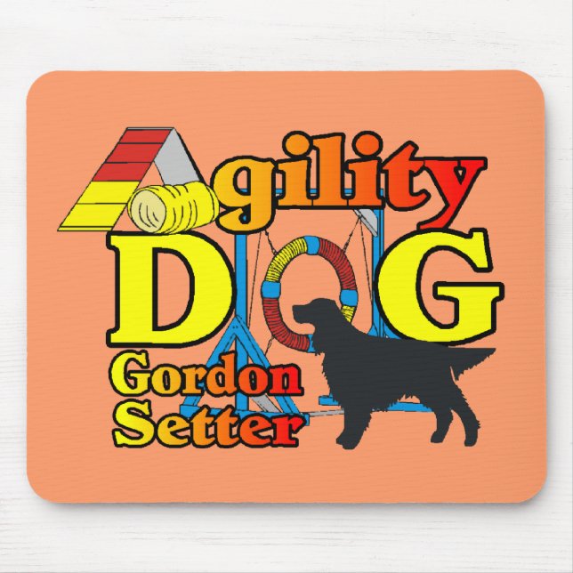 Gordon Setter Agilitet Shirts Gifts Musmatta (Framsidan)