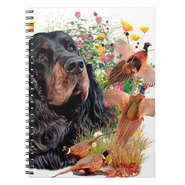 Gordon Setter, Anka-jaktskytte Poster Throw Anteckningsbok (Framsidan)