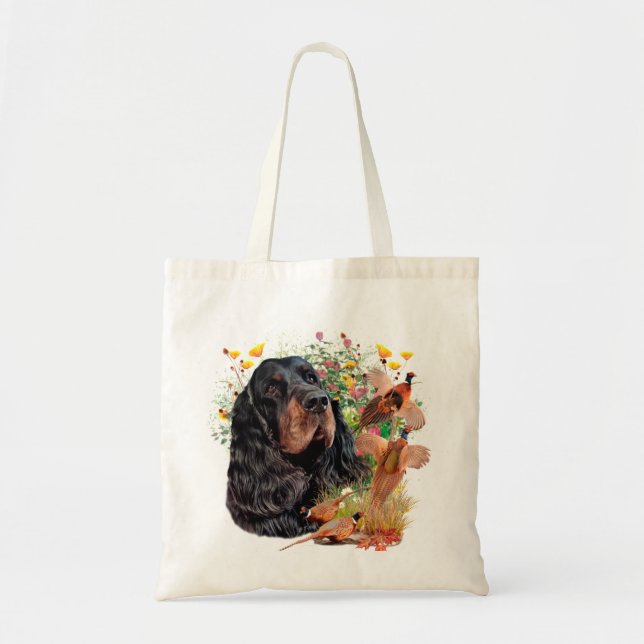 Gordon Setter, Anka-jaktskytte Poster Throw Tygkasse (Framsidan)
