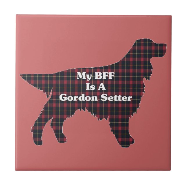Gordon Setter BFF Kakelplatta (Framsidan)